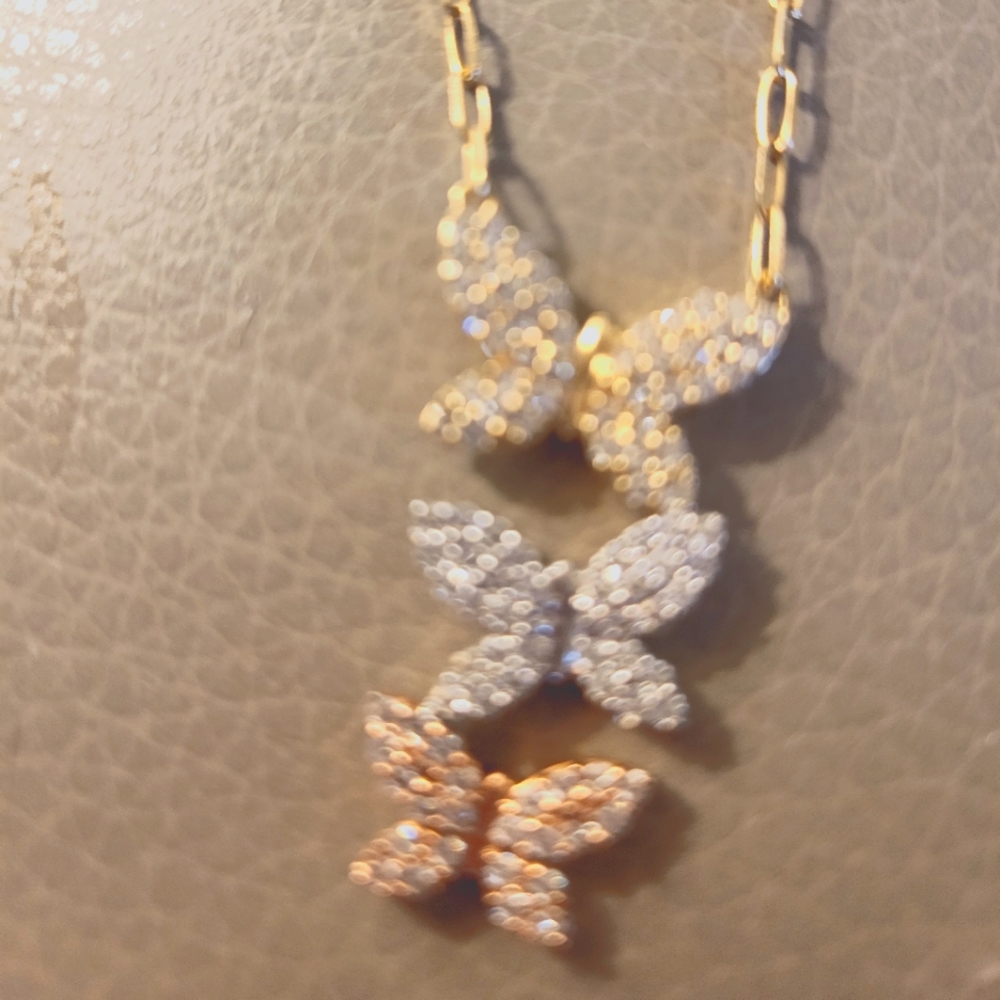 14K Rose, white,  yellow gold  💎 🦋 Pendant